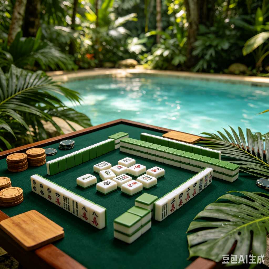 retro vintage mahjong set