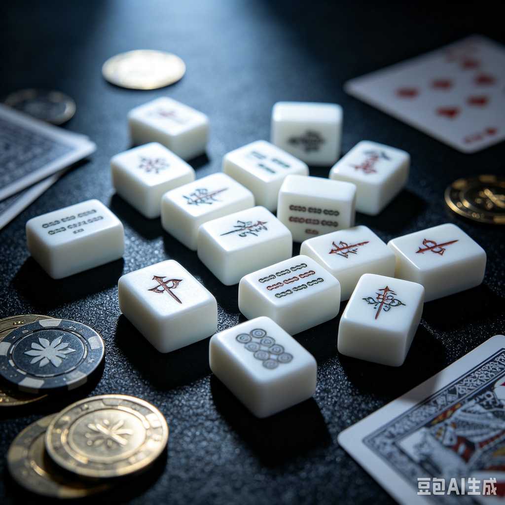 cute mini mahjong tiles set